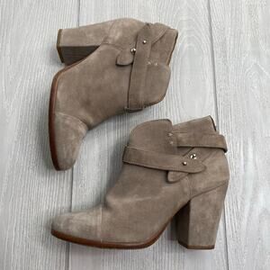 Rag & Bone Women's Harrow Tan Suede Strappy Ankle Boots Size US 9 / 39